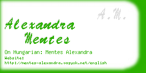 alexandra mentes business card